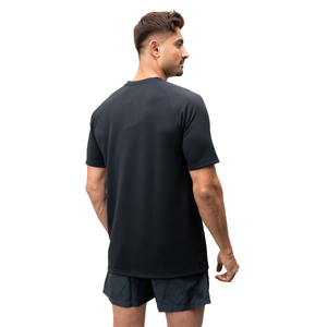 เสื้อยืดแขนสั้นสีน้ำเงินเข้มสำหรับผู้ชาย ยี่ห้อ Caprio ทรงปกติ คอกลม ระบายอากาศได้ดี ผ้าถัก สวมใส่สบาย ผลิตจากผ้าฝ้าย 100% แห้งเร็ว - Product Image 5