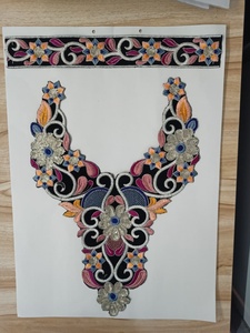 Parches Bordados de Moda para Cuello, Túnica Ligera con Lentejuelas para Mujer, Trabajo Floral Hecho a Mano con Hilo, Textiles para Verano, Oficina y Hogar - Product Image 2