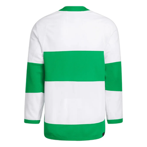 Vente en gros de maillots de hockey personnalisés avec logo, sublimation personnalisée, 100% polyester, séchage rapide, respirant, vêtements de hockey sur glace pour hommes, manches longues - Product Image 2