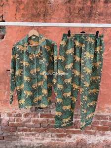 Pijama de algodón para mujer, camisón de verano para la playa, camisón de algodón suave estampado, camisón con botones, camisa de pijama estampada - Product Image 6