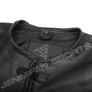 Chaleco de Cuero Genuino para Motocicleta, Fabricante de Chalecos de Seguridad de Cuero Genuino para Motocicleta OEM Personalizados - Product Image 2
