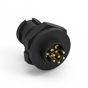 Conector Industrial Impermeable IP67 Tipo PCB con Bloqueo Frontal, Carcasa de Nailon y Contacto de Latón de 6 Pines - Product Image 2