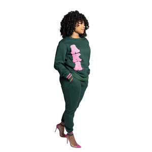   Pantalones Deportivos Verdes para Mujer, Pantalones Casuales de Chándal, Corte Holgado, Pantalones Deportivos para Correr, Ropa Deportiva Cómoda para el Día a Día - Product Image 1