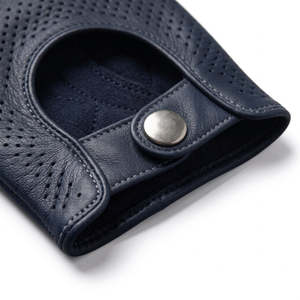 Guantes de Motocicleta de Cuero Negro, Guantes de Conducción con Dedos Completos, Protección de Palma, Equipo Casual para Exteriores - Product Image 5