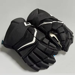 Guantes de Hockey sobre Hielo Harry Johnson, Protección Completa para los Dedos, Cuero Acolchado, Transpirables, Antideslizantes, Cierre de Velcro, Color Azul - Product Image 1