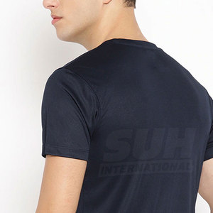 T-shirt pour homme en coton 100% écologique, respirant, à séchage rapide, élégant, imprimé à l'écran, couleur unie, coupe ample, vêtements d'été - Product Image 5