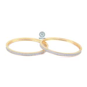 18K Gold Plated Maeve CZ Designer Bangle Bracelet-Trendy Vintage Wedding Jewelry - Product Image 4