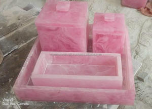 High Quality Resin Bathroom Set Bath Set with <b>Liquid</b> <b>Soap</b> Dispenser l Toothbrush Holder l Tumbler Holder l <b>Soap</b> Dish Set of 4 - Product Image 3