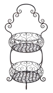 Élégant support à gâteau multi-niveaux en fer avec motif en spirale, réutilisable - Product Image 1