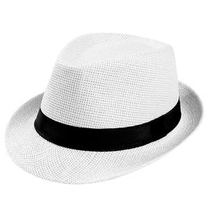 Chapeau de soleil unisexe pour femmes et hommes, tendance estivale décontractée, chapeau de plage en paille, chapeau de jazz, casquette de cowboy gangster - Product Image 5