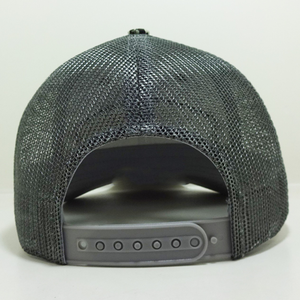 Gorra Trucker de Camuflaje Digital con Parche de Cuero Personalizado al por Mayor, Gorra de Malla con Logotipo Naranja, 6 Paneles, Perfil Medio, Alta Calidad - Product Image 4