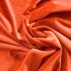 Mustard Orange 100% Polyester Velvet Fabric Wrinkle Resistant Quick-Dry Breathable Woven Medium Weight <b>for</b> Apparel Blazer Suits - Product Image 3