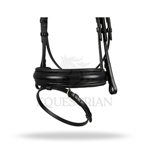 Bridon anatomique Castello noir, taille complète, pour l'équitation anglaise, confort du cheval assuré - Product Image 3