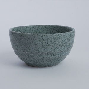 Moss <b>Green</b> Speckled Small Ceramic Bowl Japandi Design <b>Microwave</b> Dishwasher Safe Handmade for Rice Soup Restaurant Tableware - Product Image 5