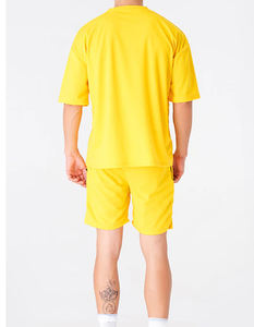 Conjunto de Dos Piezas de Verano para Hombre, Camiseta y Pantalones Cortos de Alta Calidad, Hombros Caídos, Tela de Algodón Transpirable, Tallas Grandes - Product Image 2