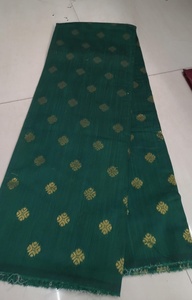 Tela de seda jacquard Dupion Butti de 58 pulgadas de ancho, material brocado étnico pesado para kurtis de diseñador y trajes salwar festivos. - Product Image 2