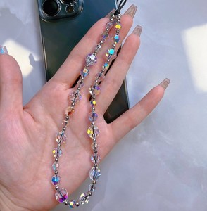 Cadena de Cristal Estrellado con Brillo Holográfico, Correa de Lujo con Efecto Rayo Lunar, Cuentas de Polvo Galáctico Reina de Hielo, Amuleto de Hada Disco y Amuleto de Diamante - Product Image 1