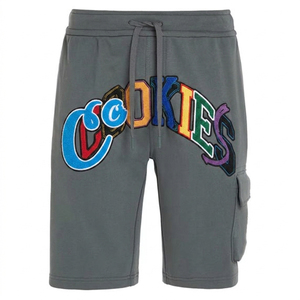 Shorts Bermuda Gris en Nylon/Spandex pour Hommes avec Cordon de Serrage à la Taille, Style Décontracté, Service OEM - Product Image 1