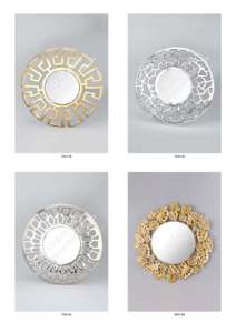 Miroir mural moderne couleur argent et or, design Art Déco cœur et feuille, fait main, éco-responsable, éclairage, pour villa, hôtel, maison, à suspendre - Product Image 5