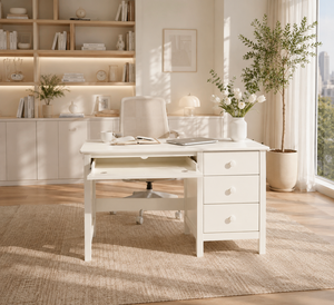 Bureau de direction autoportant, modulaire, durable, moderne, en hêtre, pin, MDF et contreplaqué, réglable, convertible, écologique, fabriqué au Vietnam NC - Product Image 1
