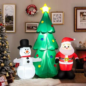 Gigantesco Babbo Natale Gonfiabile da 6 Piedi, Decorazione Natalizia da Esterno per Giardino - Product Image 5