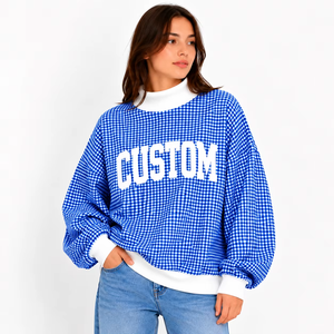 Women Oversized Mock Neck <b>Fleece</b> Sweatshirt Pullover Soft Heavyweight Breathable Minimalist Casual Everyday Wardrobe Essential - Product Image 1