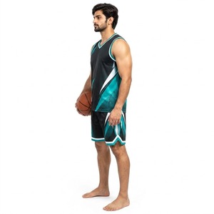 Conjunto de Uniforme Deportivo de Baloncesto, Camiseta y Pantalones Cortos, Ligero, Transpirable, Ropa Deportiva para Equipos, Entrenamiento, Competencia, Práctica - Product Image 4