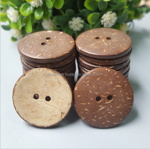 2 boutons de coquille de noix de coco naturelle, boutons de chemises à coudre coco, vente en gros, fabriqué au Vietnam - Product Image 6