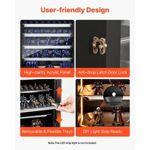 Estuche de Almacenamiento para Miniaturas con 5 Bandejas y 13 Ranuras, Exhibidor de Madera Transparente para Figuras de Juguete a Escala 1:1750-1:2000 - Product Image 6