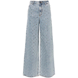 Jeans de Mujer, Primavera 2026, Nueva Colección, Jeans de Cintura Alta con Pedrería, Pantalones Vaqueros Anchos de Moda Urbana - Product Image 1