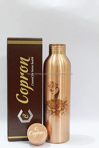 Eco-Friendly Indian Copper Bottle Kitchen and Tabletop Drinkware Pure Copper metal Water Bottles - Product Image 5