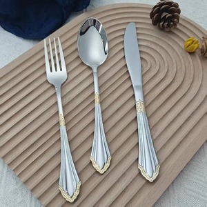 Juego de cubiertos de acero inoxidable de diseño elegante y hermoso, venta al por mayor, decoración de cocina personalizable a precios asequibles. - Product Image 3