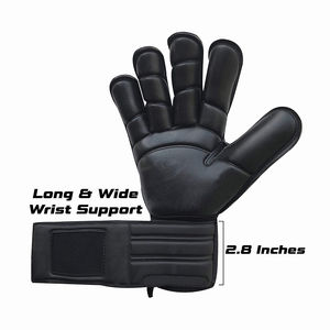 Gants de gardien de but de football professionnels personnalisés, paume en latex allemand, haute adhérence, protection des doigts, respirants, poignet réglable, unisexes, pour extérieur - Product Image 6