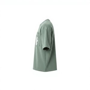 Chemise à manches courtes pour homme, col rond, coupe classique, toile 100% coton, décontractée, respirante, 230g - Product Image 2