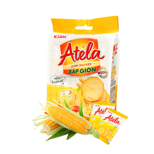 HALAL ATELA CORN CRISP GALLETAS 228G Snack bajo en grasa con sabor dulce y salado Textura crujiente Bolsa empaquetada Bolsita Precio competitivo - Product Image 3