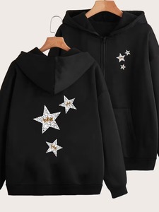 Sweat-shirts à capuche oversize vierges pour femmes, design personnalisé, style streetwear - Product Image 4
