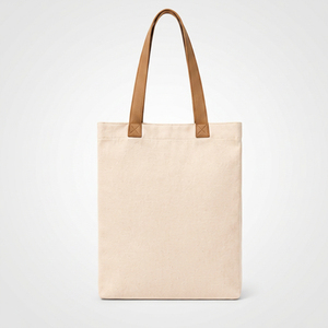 <b>Canvas</b> <b>Tote</b> Bag Medium Size With Front Pocket Shoulder Length Handle Beige Color Daily Use baby Shopping Bag cotton - Product Image 3