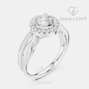 Bague de mariage ronde 0,95 carat, bijoux fins, certifiée IGI, or blanc 14 carats, diamant de laboratoire, bague de fiançailles et d'anniversaire - Product Image 2
