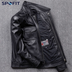 New leather jacket for men PU Leather Casual Motorcycle Jacket Classic <b>Zip</b> <b>Up</b> Winter Jacket OEM Custom Leather jacket - Product Image 3