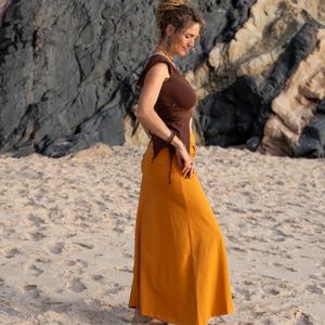 Falda Maxi Convertible con Cintura Ajustable |   Falda o Vestido Elástico de Algodón |   Festival de Hadas Bohemias |   Ropa étnica en capas - Product Image 2