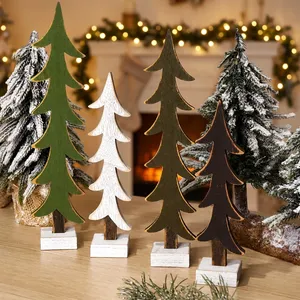 Árbol de Navidad de Madera Miniatura de Alta Calidad, Decoración Rústica para Mesa, Escritorio, Estante, Oficina y Navidad - Product Image 3