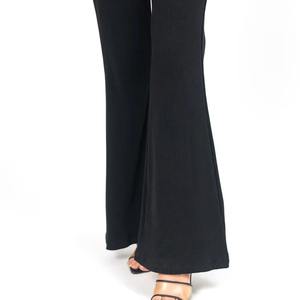 กางเกงขายาวผู้หญิงแบบสวมใส่สบาย รับผลิตโลโก้ตามสั่ง กางเกงสแล็คสีดำคลาสสิกสำหรับสุภาพสตรี ขายส่งจำนวนมาก - Product Image 4