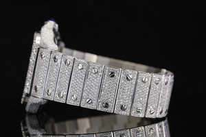 นาฬิกาข้อมือผู้ชายดีไซน์หรูหรา ประดับเพชรทรงสี่เหลี่ยม โครงสร้างเปลือย สแตนเลสสตีล ระบบออโตเมติก พรีเมียม - Product Image 4