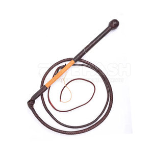 Fouet en cuir de vachette de qualité supérieure, fait main, durable, en cuir véritable, avec poignée robuste et design flexible, idéal pour l'entraînement et l'utilisation en extérieur - Product Image 5