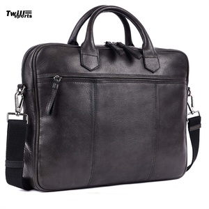 Wholesale Business <b>Simple</b> Fashion Men's PU Leather Large Capacity Laptop Briefcase for business classic style - Product Image 1
