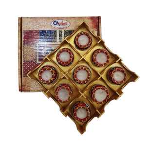 Bougie sans flamme Aakar Candles TC 104 Shubh Mangal Kalash, lot de 9, en terre cuite, cadeau Diwali, cadeau d'entreprise, décoration de la maison - Product Image 4