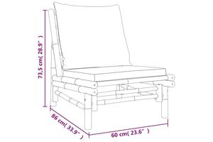 Wholesale Bamboo Lounge Chair with Cushion Natural Solid Frame Lightweight Comfortable Outdoor Indoor Patio <b>Seating</b> Furniture - Product Image 6