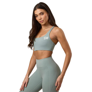 Sujetador Deportivo Verde Salvia con Logotipo Personalizado para Mujer, Top Corto Deportivo Acolchado de Alta Sujeción para Gimnasio, Ropa Deportiva al por Mayor - Product Image 1