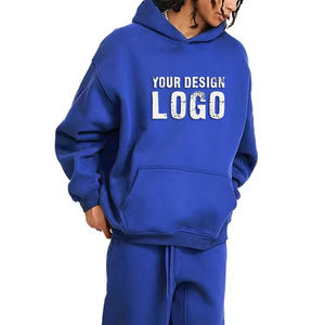 Sweat à capuche surdimensionné personnalisé, lourd, avec broderie graphique, prix d'usine, vente en gros - Product Image 1