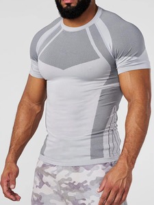 Custom Fitness Activewear T Shirt Manufacturer Compression Sports Shirt Moisture Wicking Four Way Stretch OEM ODM Wholesale - Product Image 1